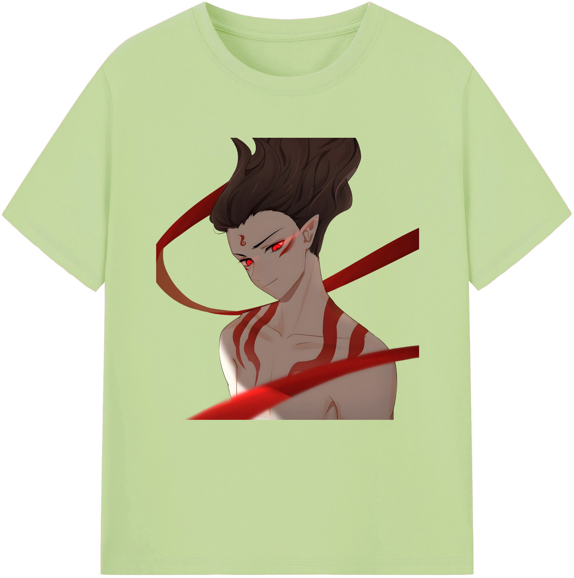 （画像用） Ne Zha 2 ナタ 魔童の大暴れ 綿100％半袖Tシャツ（フロントプリント）
